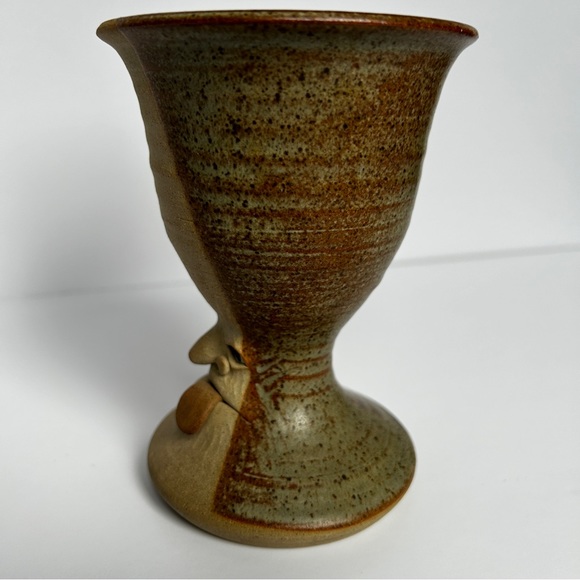 Muggins Stoneware Pottery Goblet Mug Aug 1982 Cheeky Ugly Face Cup - Picture 5 of 12